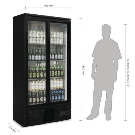 Arrière-bar vertical portes coulissantes 490 litres POLAR Arrière-bar vertical portes coulissantes 490 litres POLAR