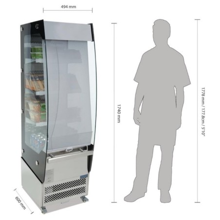 Vitrine réfrigérée libre service petite largeur POLAR Vitrine réfrigérée libre service petite largeur POLAR